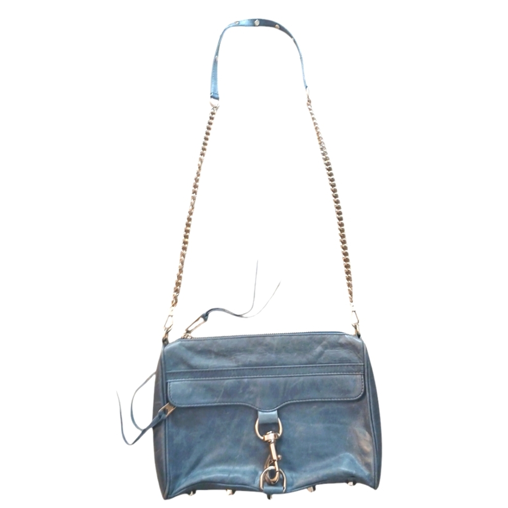 Rebecca Minkoff Blue Leather Mini Mac Crossbody Bag - Picture 14 of 14